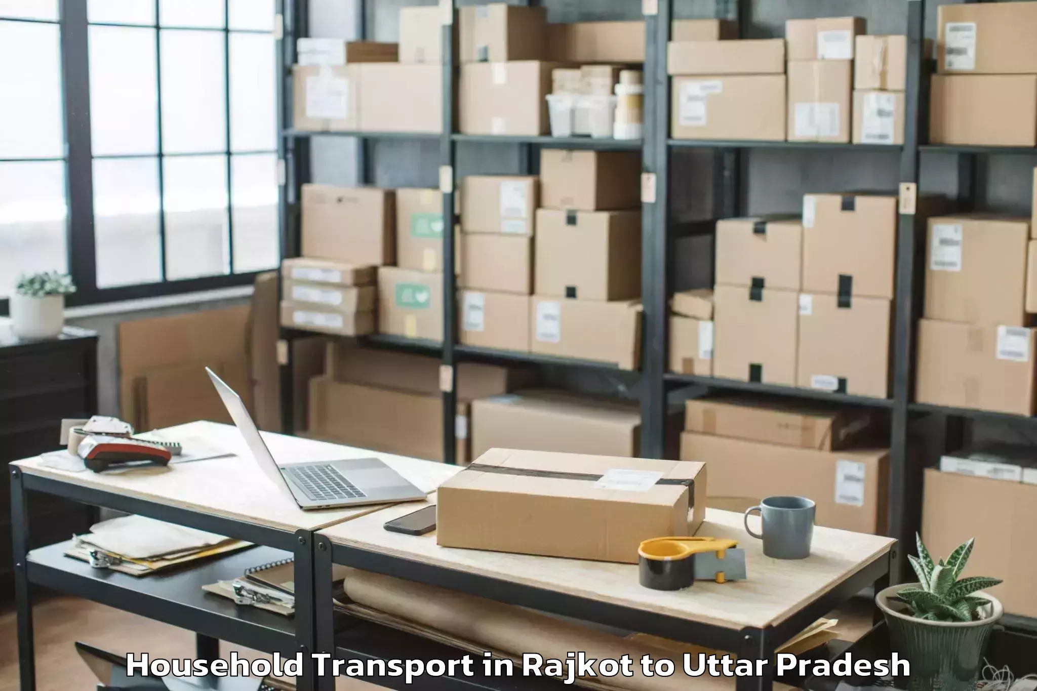 Trusted Rajkot to Jalesar Household Transport